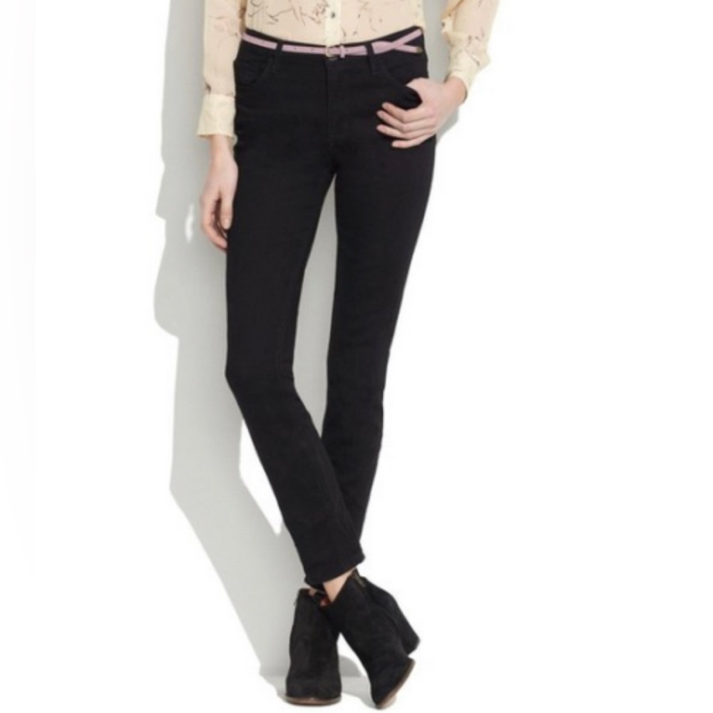 NWT Madewell Mid-Rise Skinny Skinny Black Denim Jeans, UK 31 - Picture 2 of 9